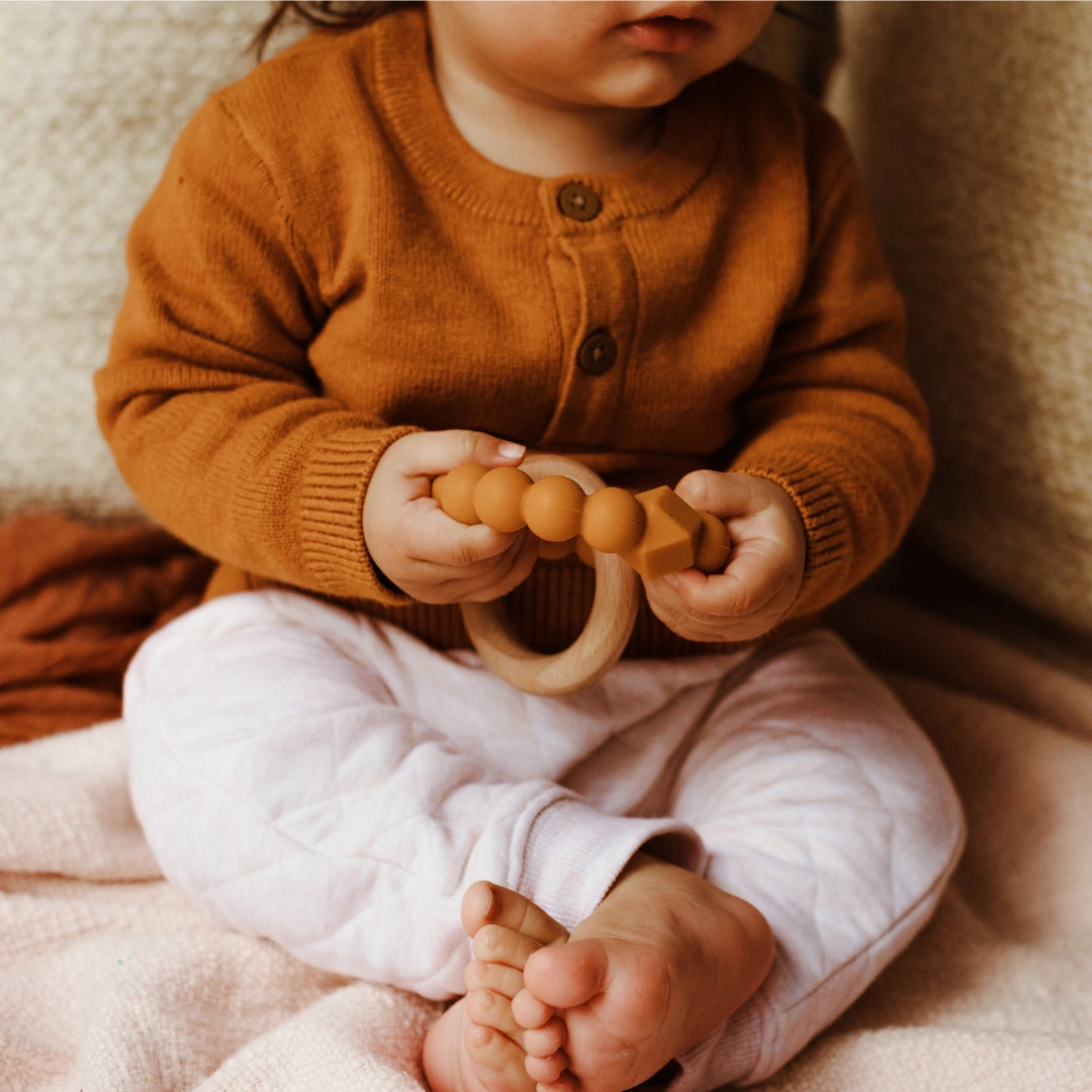 Jellystone Designs Moon Baby Teether - Mint