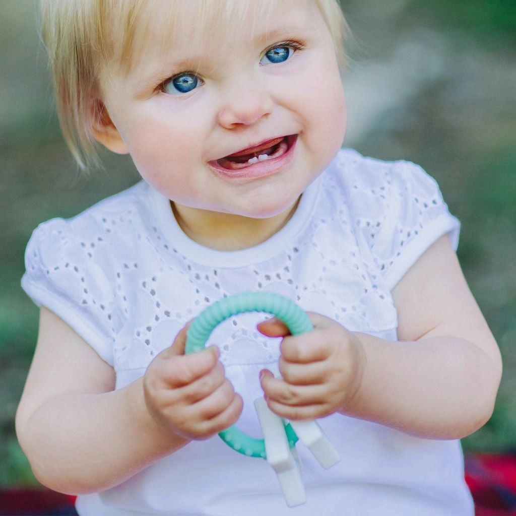 Jellystone Designs Star Baby Teether - Soft Mint