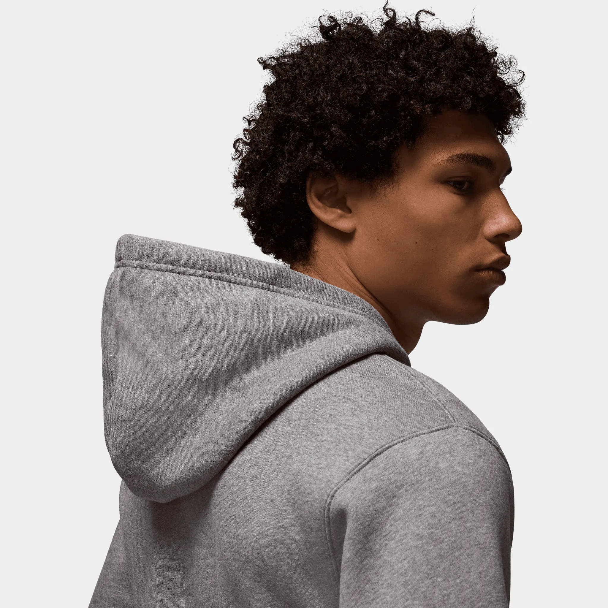 Jordan Jordan Brooklyn Fleece Pullover Hoodie Carbon Heather / White