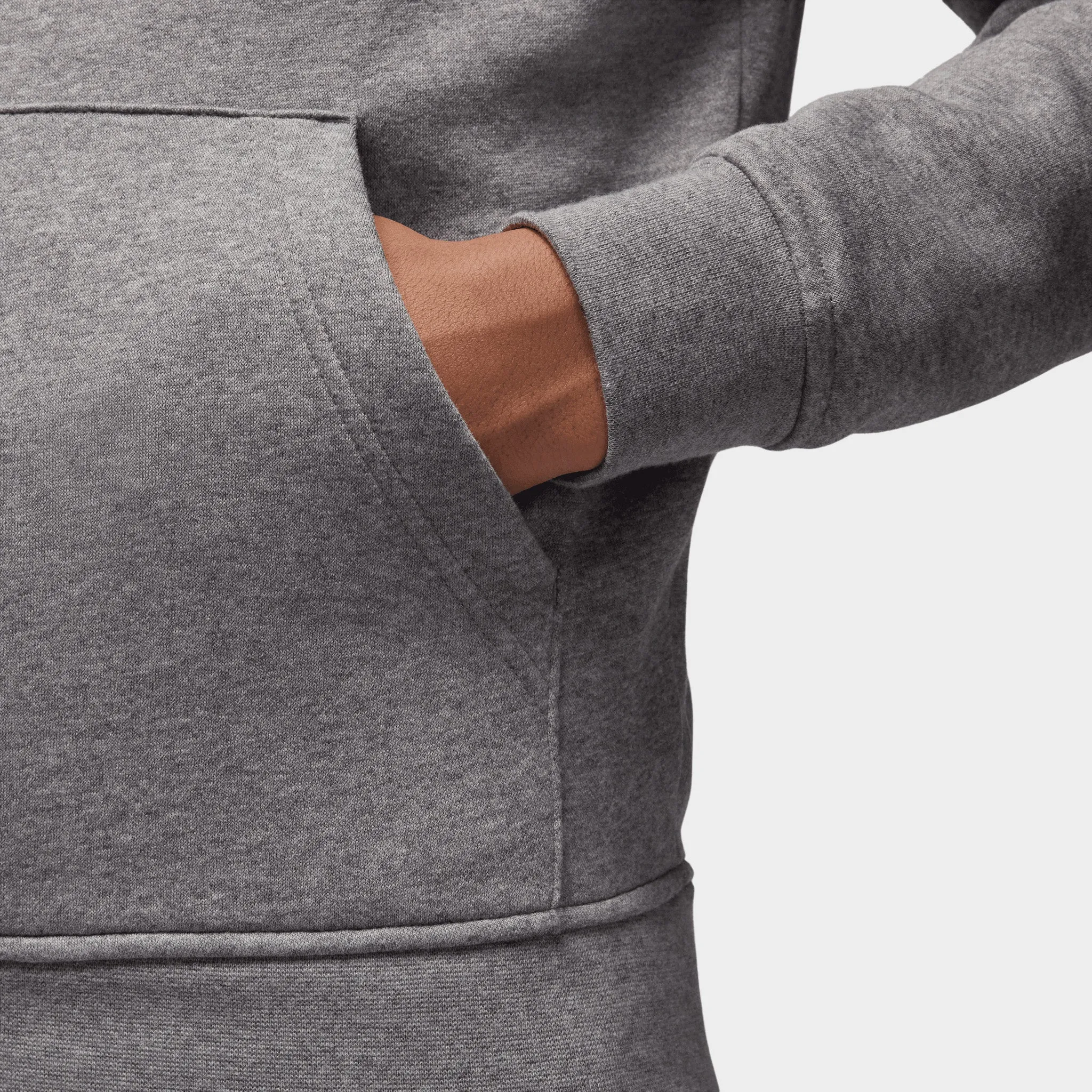 Jordan Jordan Brooklyn Fleece Pullover Hoodie Carbon Heather / White