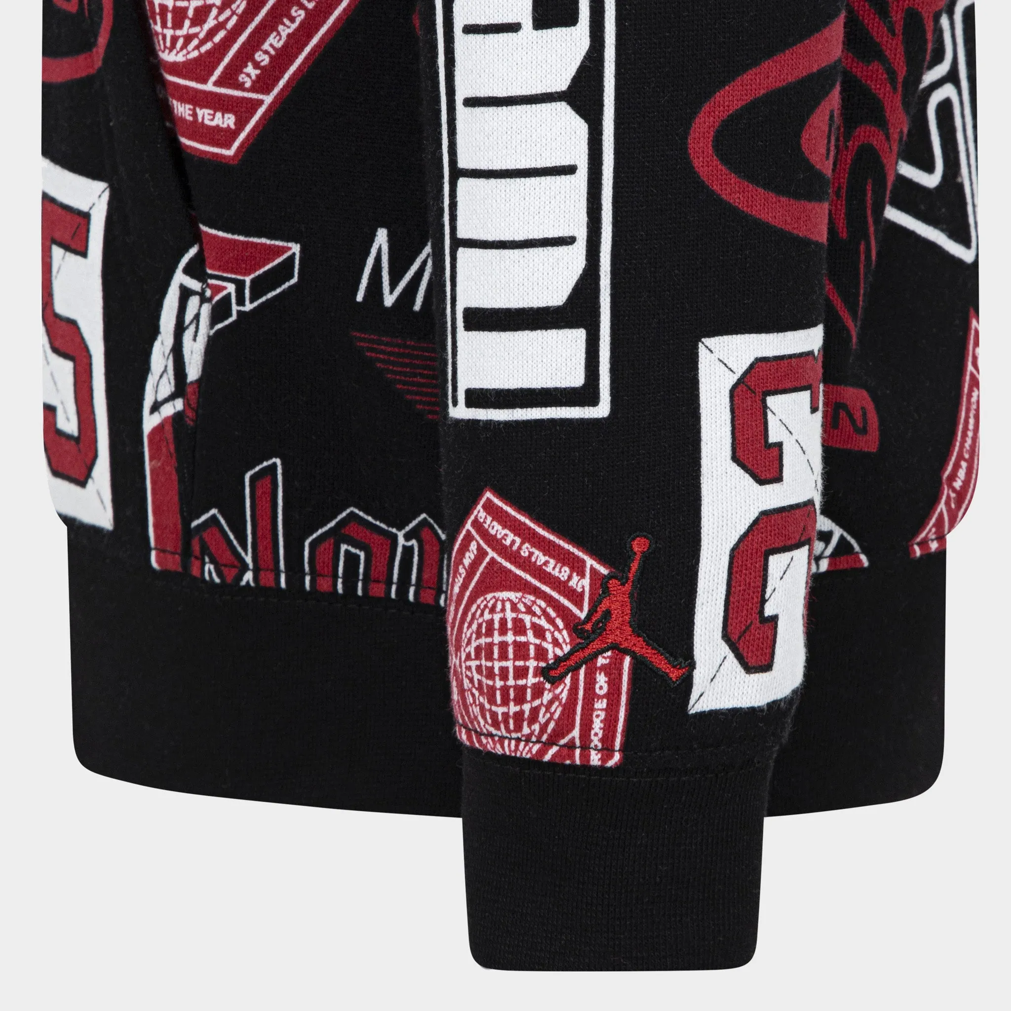 Jordan Jordan Child Boys' All-Over-Print Brooklyn Fleece Pullover Hoodie Set / Black