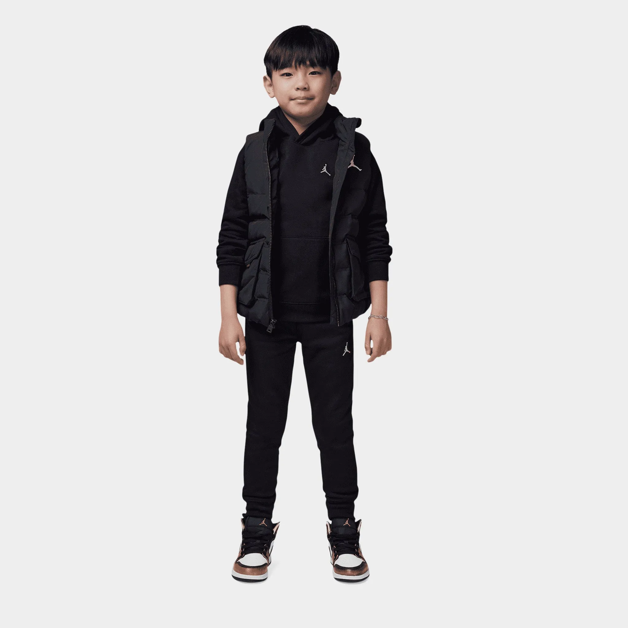 Jordan Jordan Children's Brooklyn Fleece Pullover Hoodie Set / Black