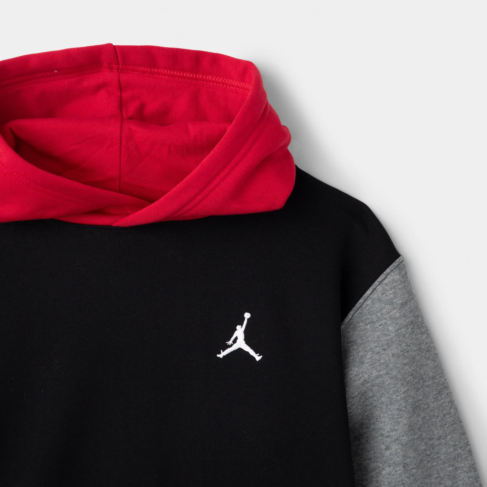 Jordan Jordan Juniors' Brooklyn Pullover Hoodie Black / Gym Red