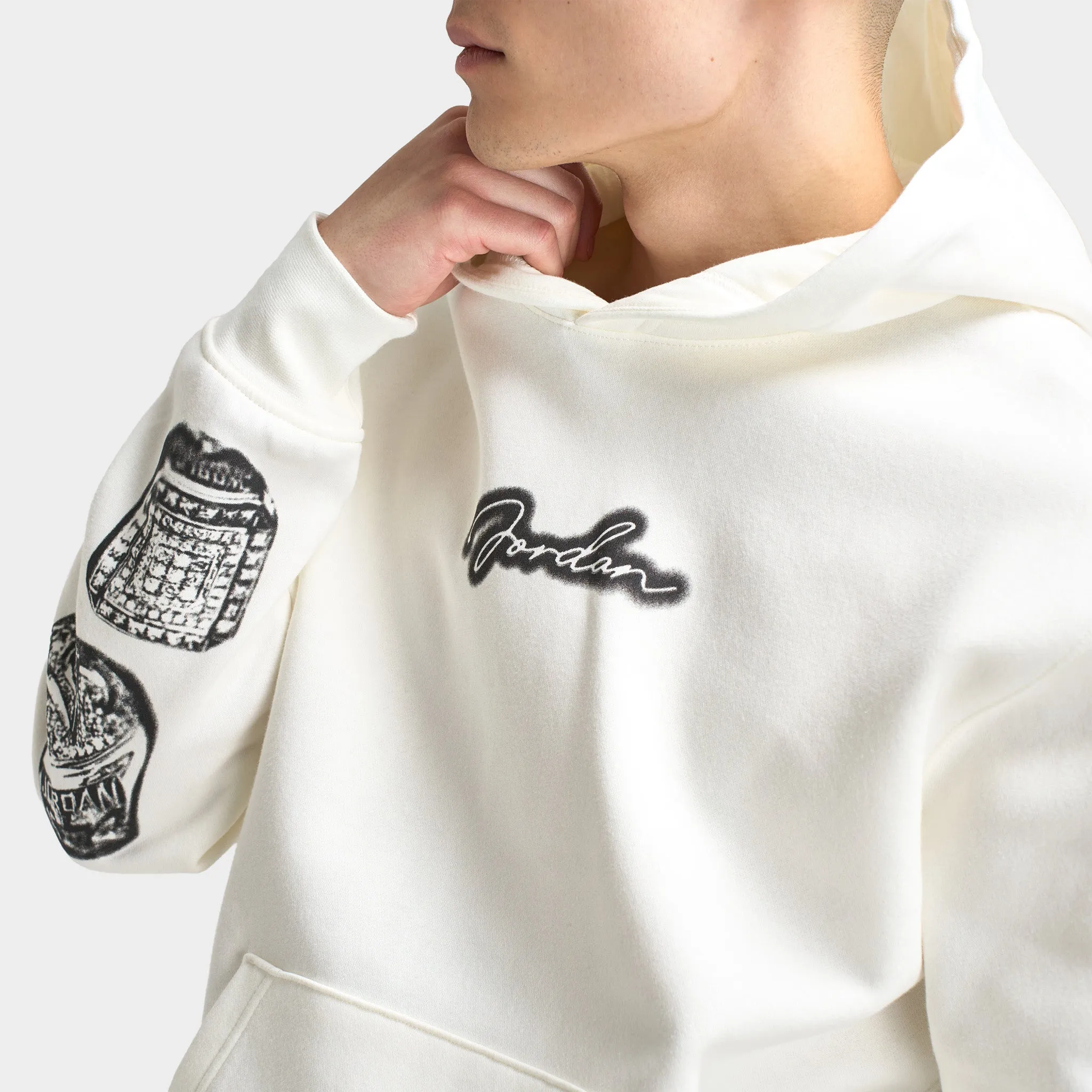 Jordan Jordan MVP Fleece Pullover Hoodie Sail / Black - Sail
