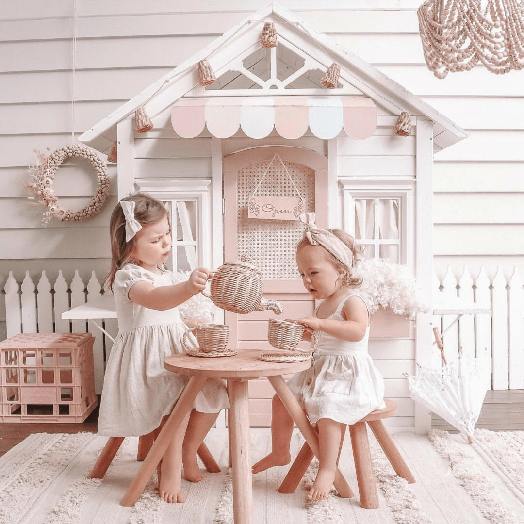 Juni Moon Little Sippers Rattan tea set - 7pcs