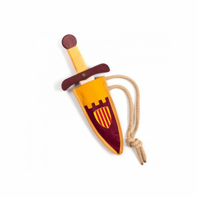 Kalid Medieval Dagger Kamelot Burgundy   Pouch Cat-Provencal