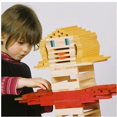 Kapla Red/Orange 40 Wooden Block and Art Book