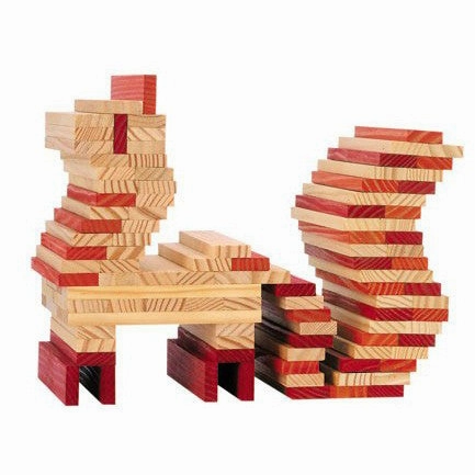 Kapla Red/Orange 40 Wooden Block and Art Book