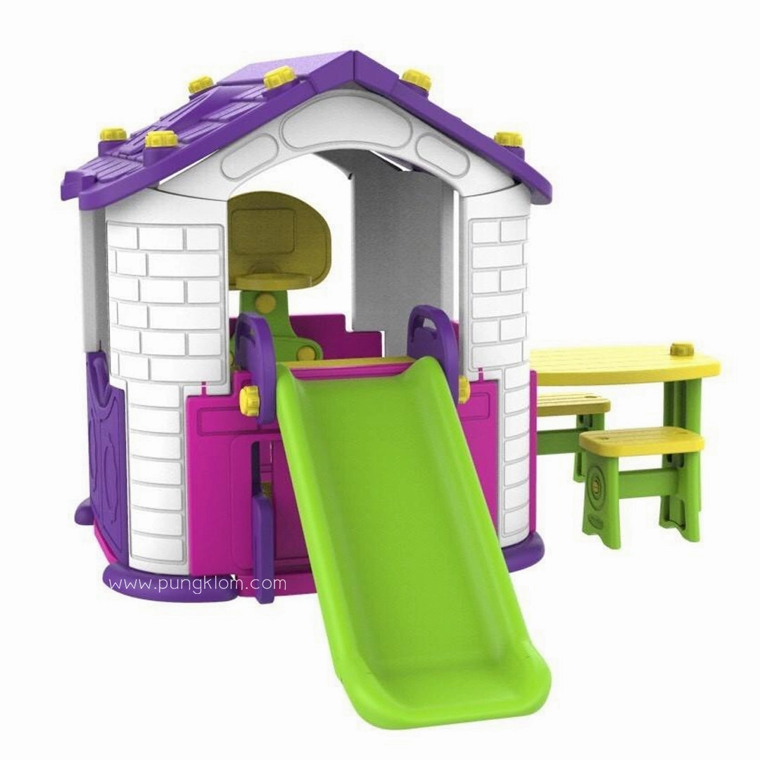 Kids Playhouse With One Table and One Slide