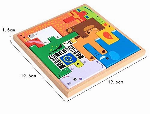 Kids wooden animal blocks