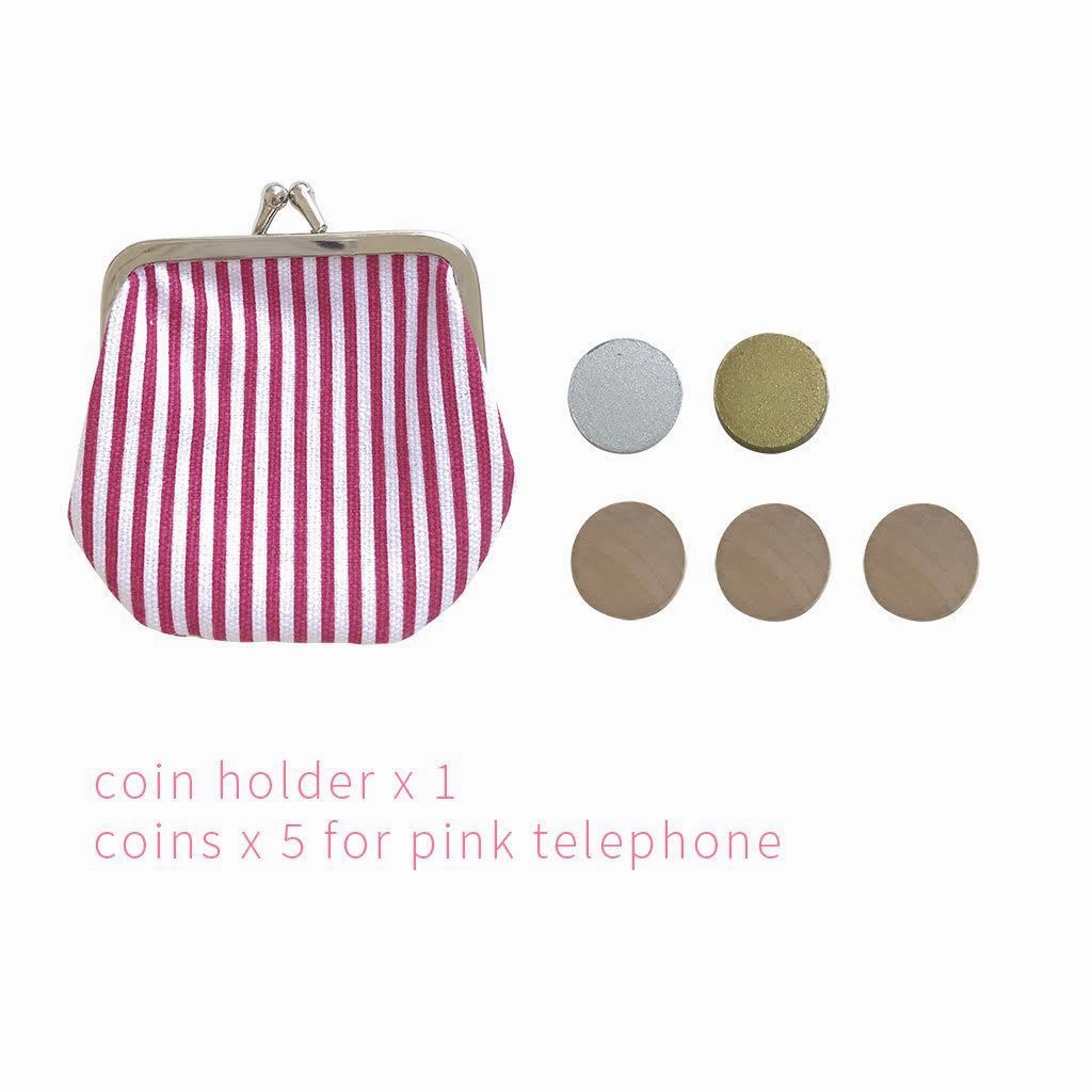 kiko  & gg* Telephone Wooden Toy - Pink