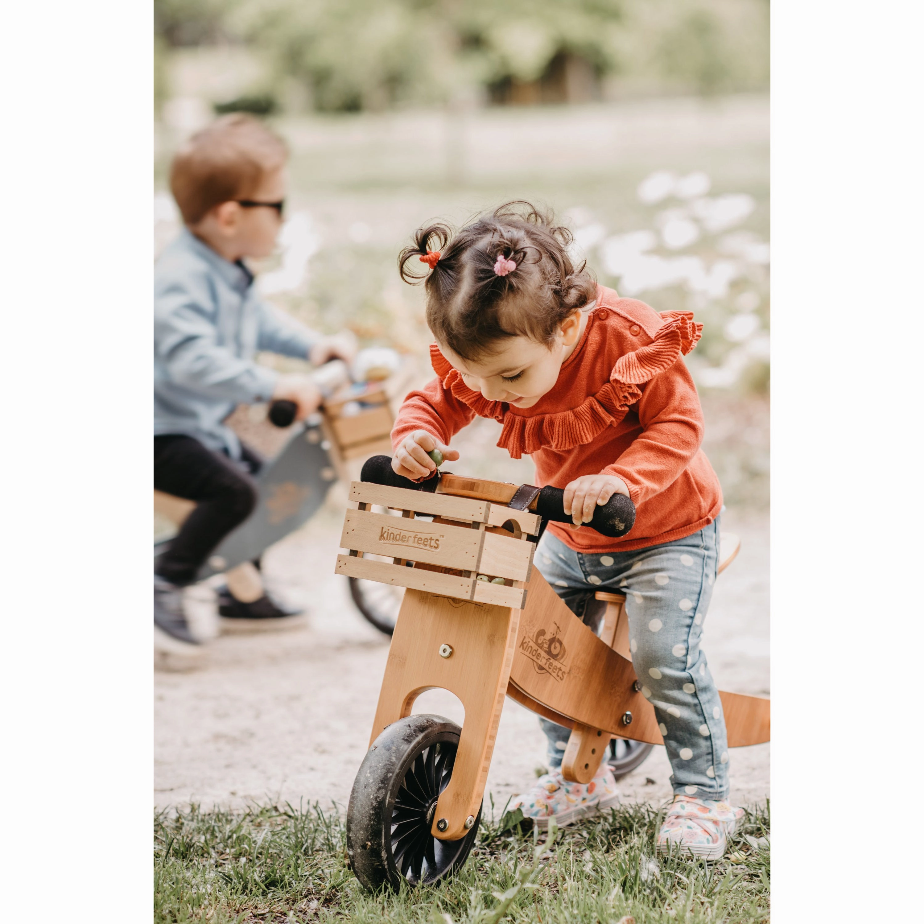 Kinderfeets 2-in-1 Tiny Tot Plus Tricycle & Balance Bike - Bamboo