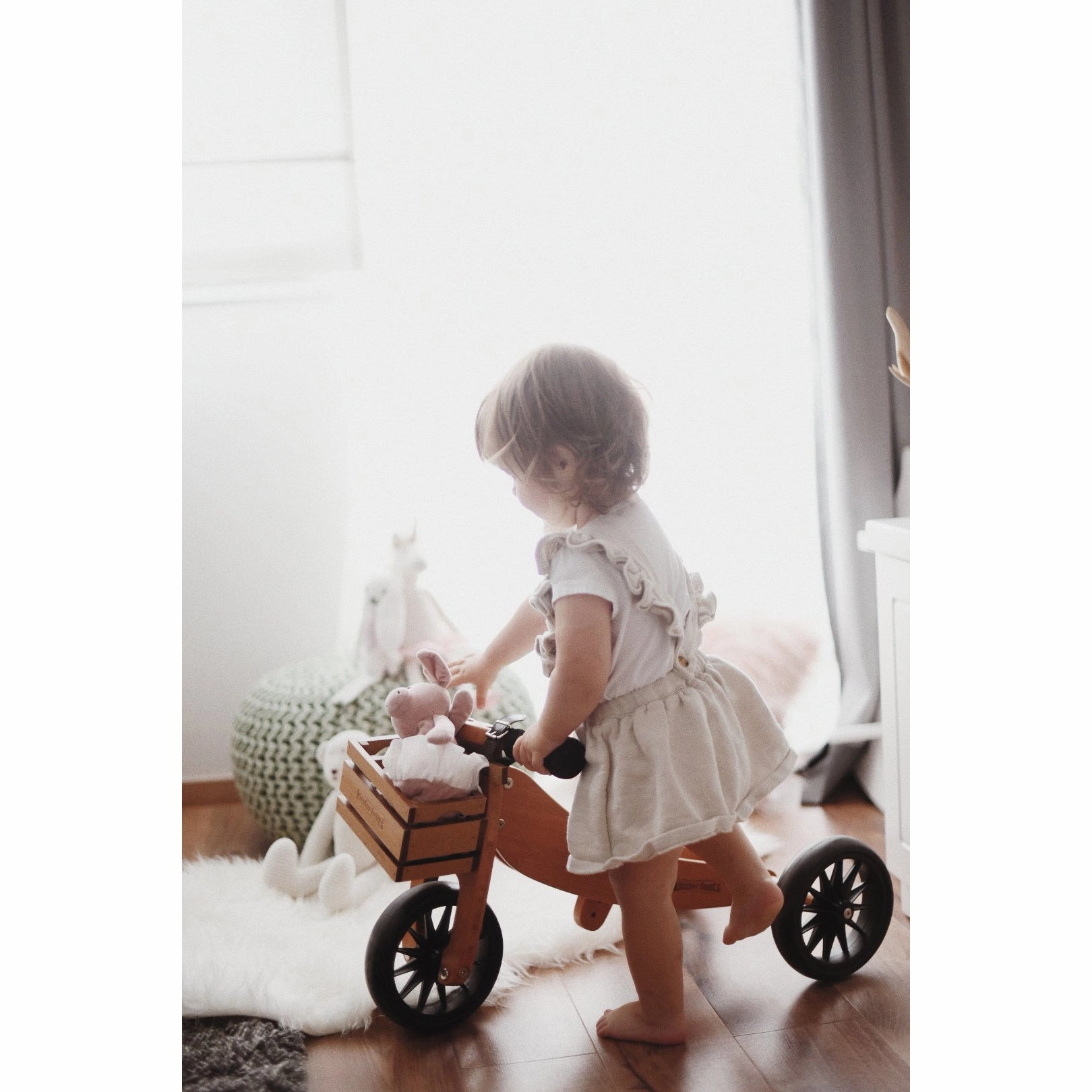Kinderfeets 2-in-1 Tiny Tot Tricycle & Balance Bike - Bamboo