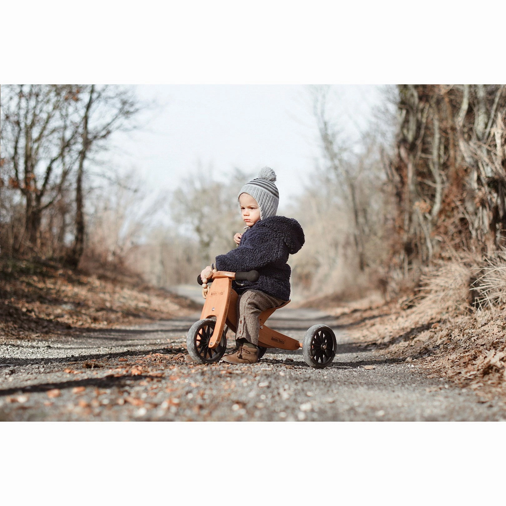 Kinderfeets 2-in-1 Tiny Tot Tricycle & Balance Bike - Bamboo