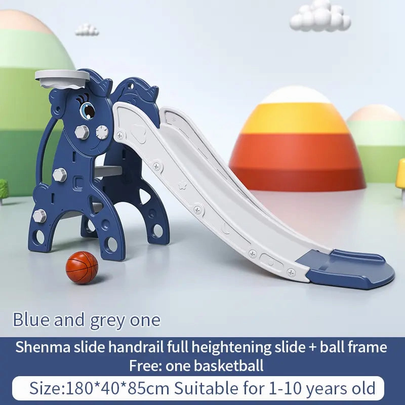 Kindergarten Children Indoor Cartoon Toy Plastic Indoor Slide play game plastic, multi colour , Playground Equipment Sports Toys , Children's bedroom small slide