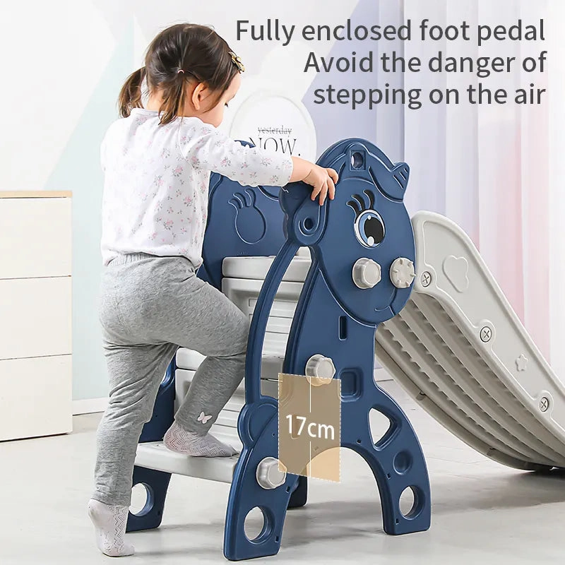 Kindergarten Children Indoor Cartoon Toy Plastic Indoor Slide play game plastic, multi colour , Playground Equipment Sports Toys , Children's bedroom small slide