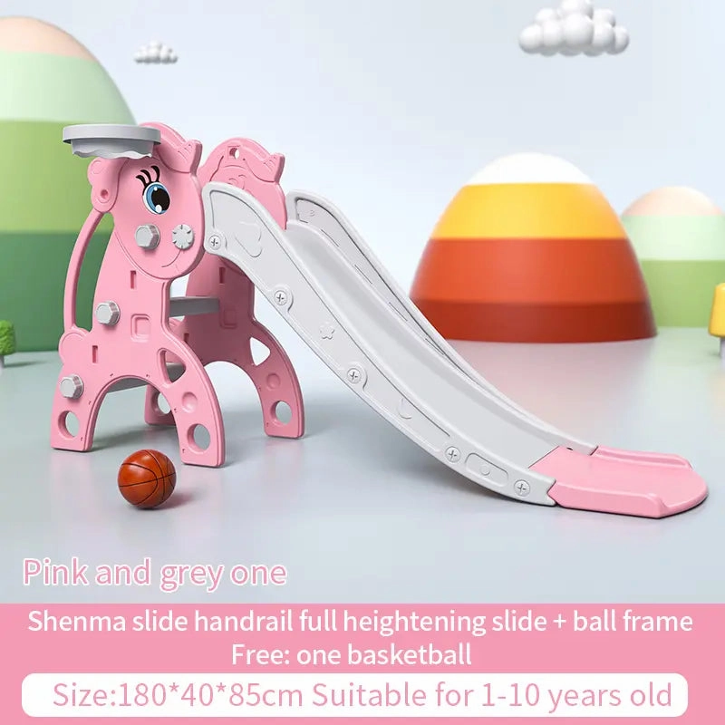 Kindergarten Children Indoor Cartoon Toy Plastic Indoor Slide play game plastic, multi colour , Playground Equipment Sports Toys , Children's bedroom small slide
