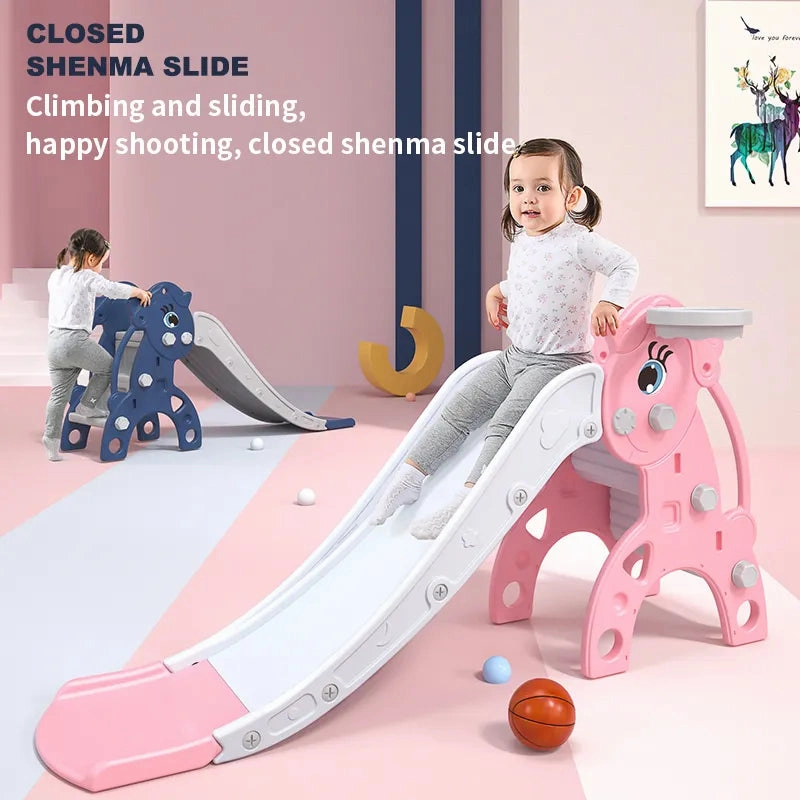 Kindergarten Children Indoor Cartoon Toy Plastic Indoor Slide play game plastic, multi colour , Playground Equipment Sports Toys , Children's bedroom small slide
