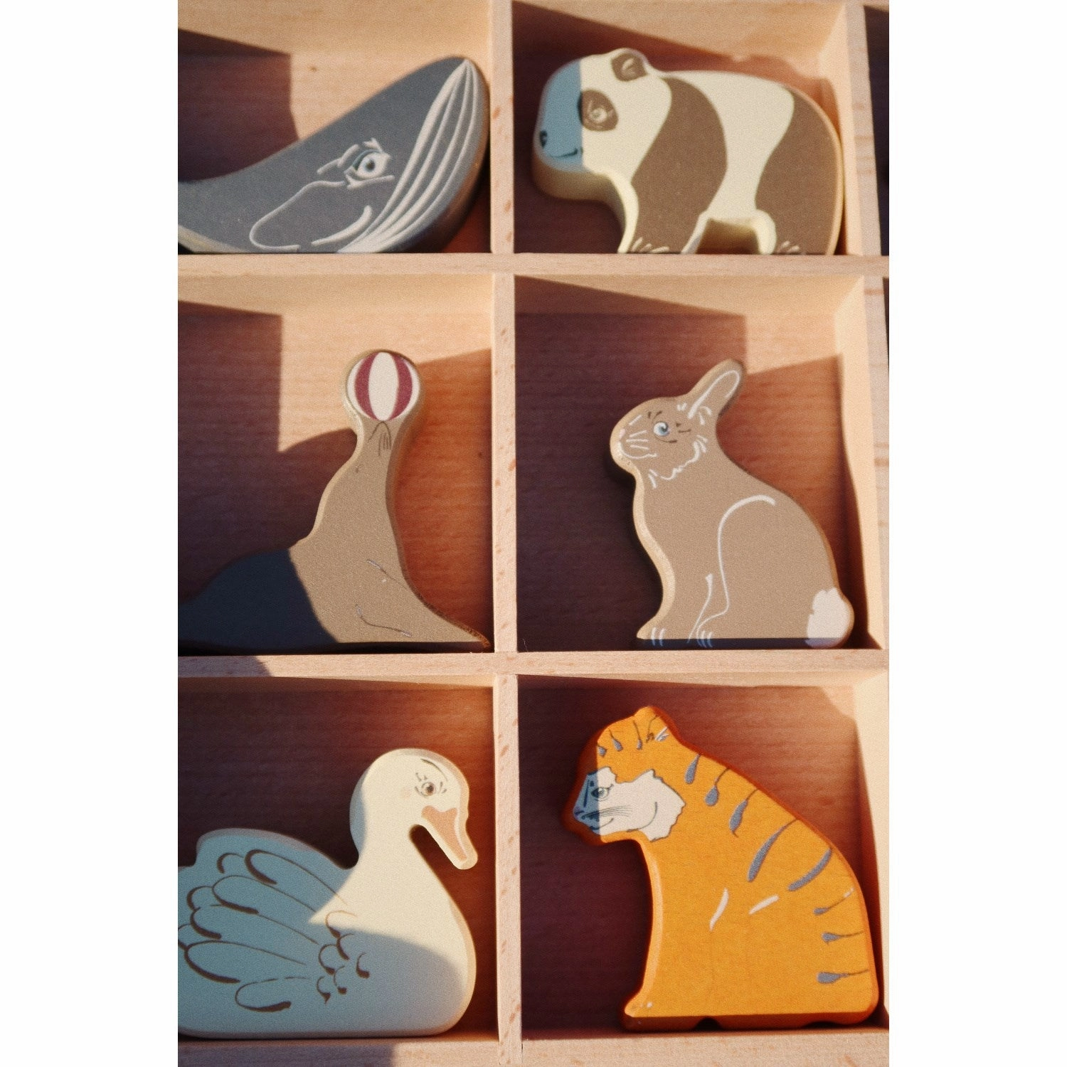 Konges Sl?jd Multi Wooden Mini Animals Fsc