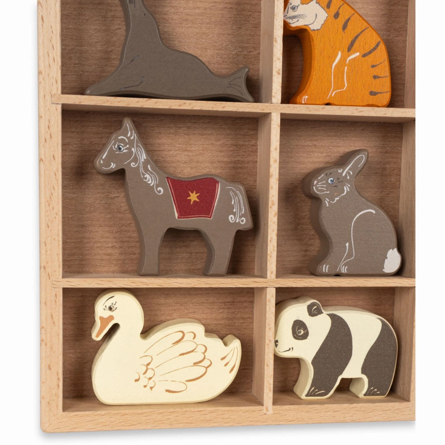 Konges Sl?jd Multi Wooden Mini Animals Fsc