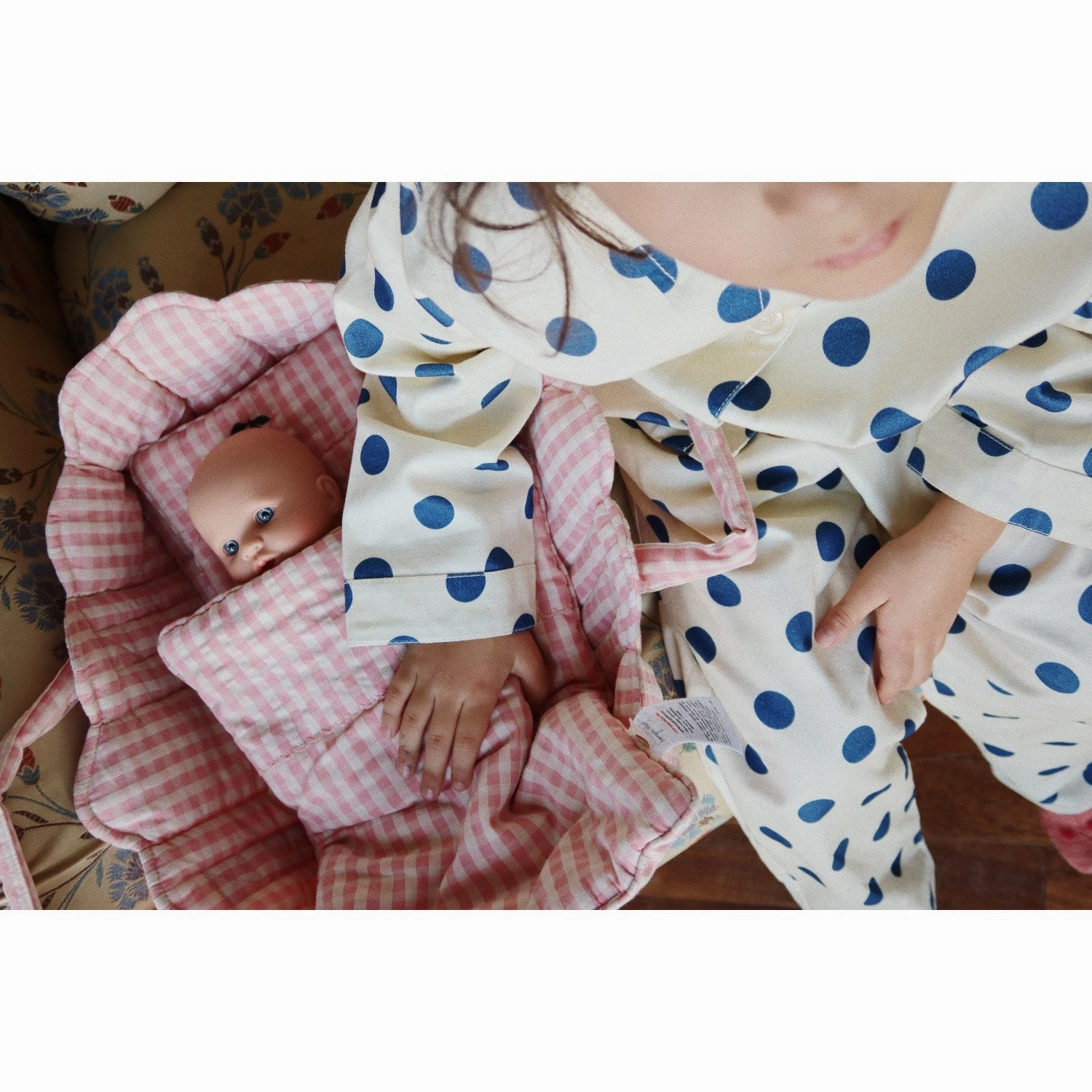 Konges Sl?jd Powder Pink Check Doll Lift