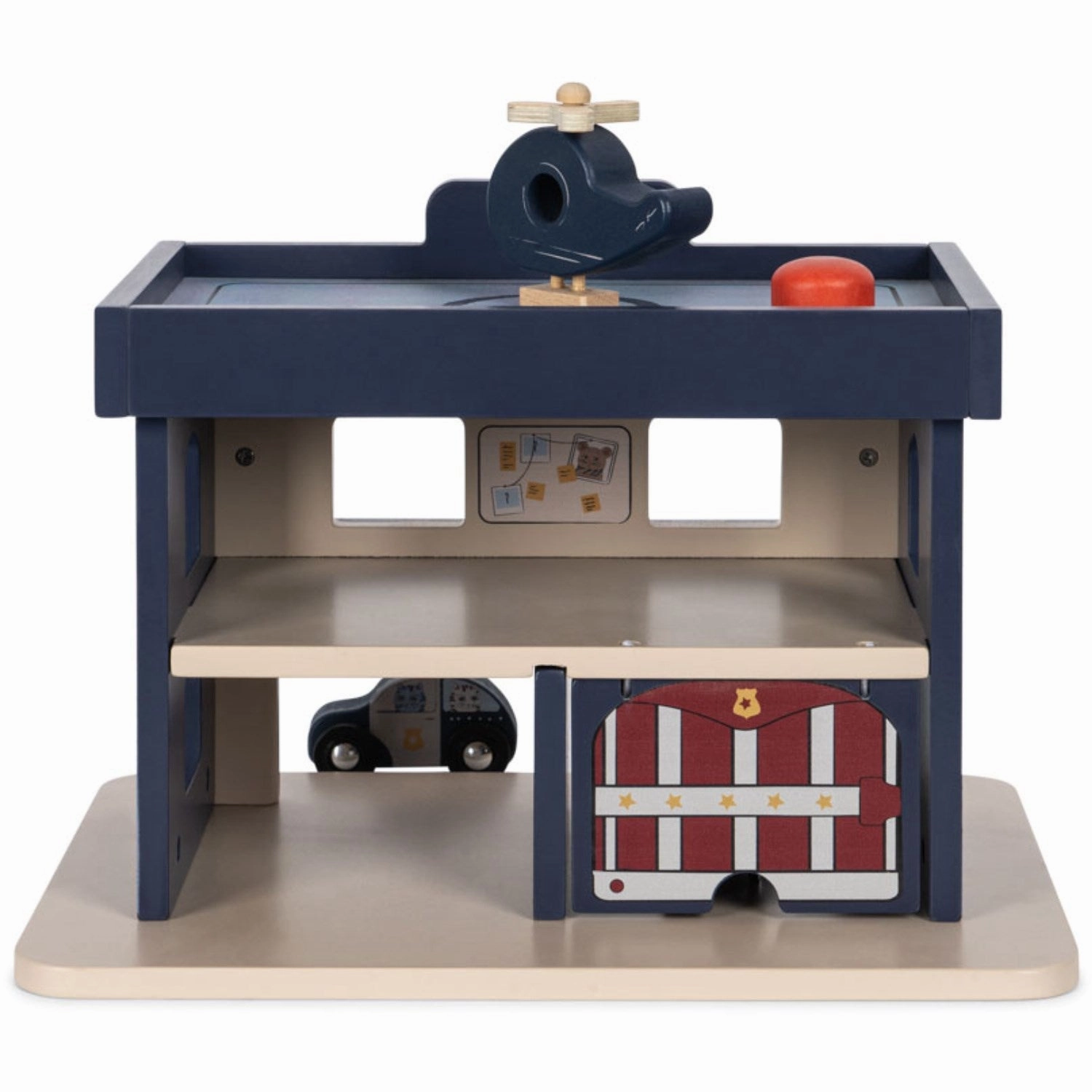 Konges Sljd Blue Multi Wooden Police Station Fsc