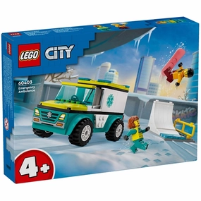 LEGO? City Emergency Ambulance and Snowboarder