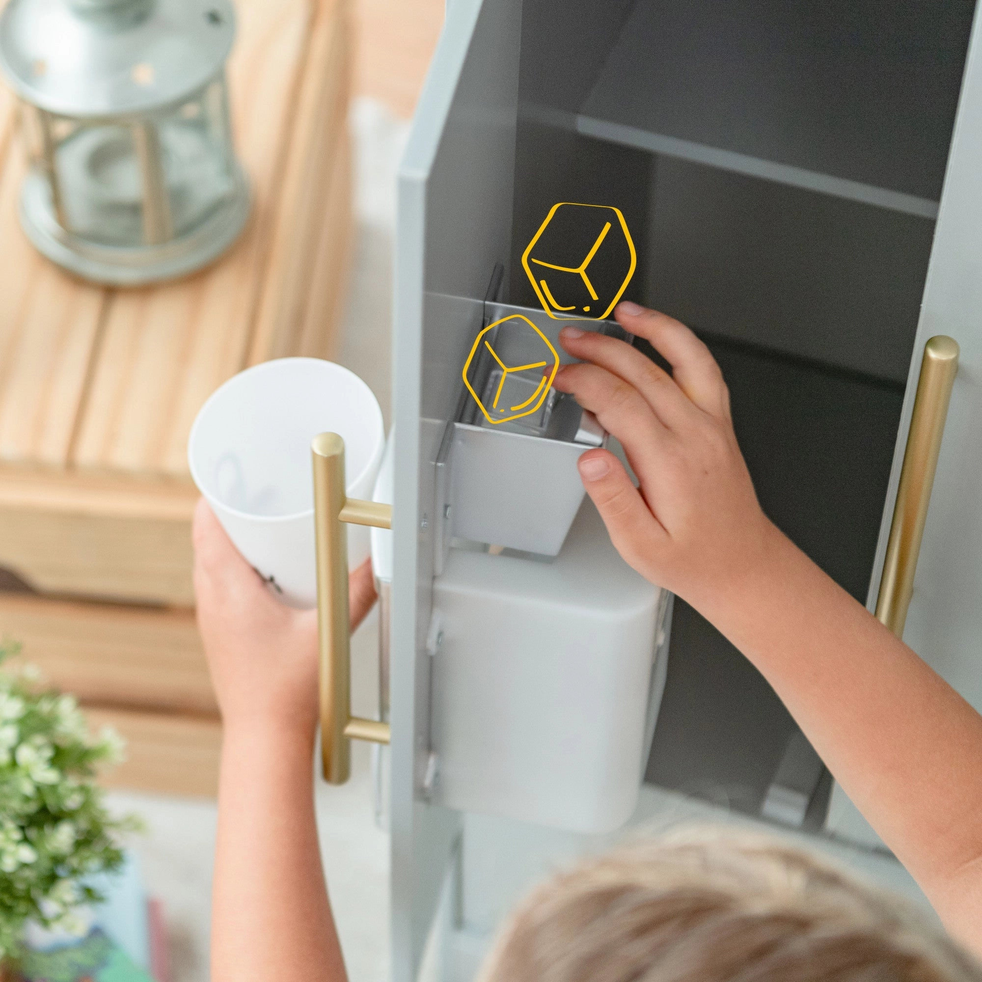 Little Chef Charlotte Modern Play Kitchen, Silver Gray/gold