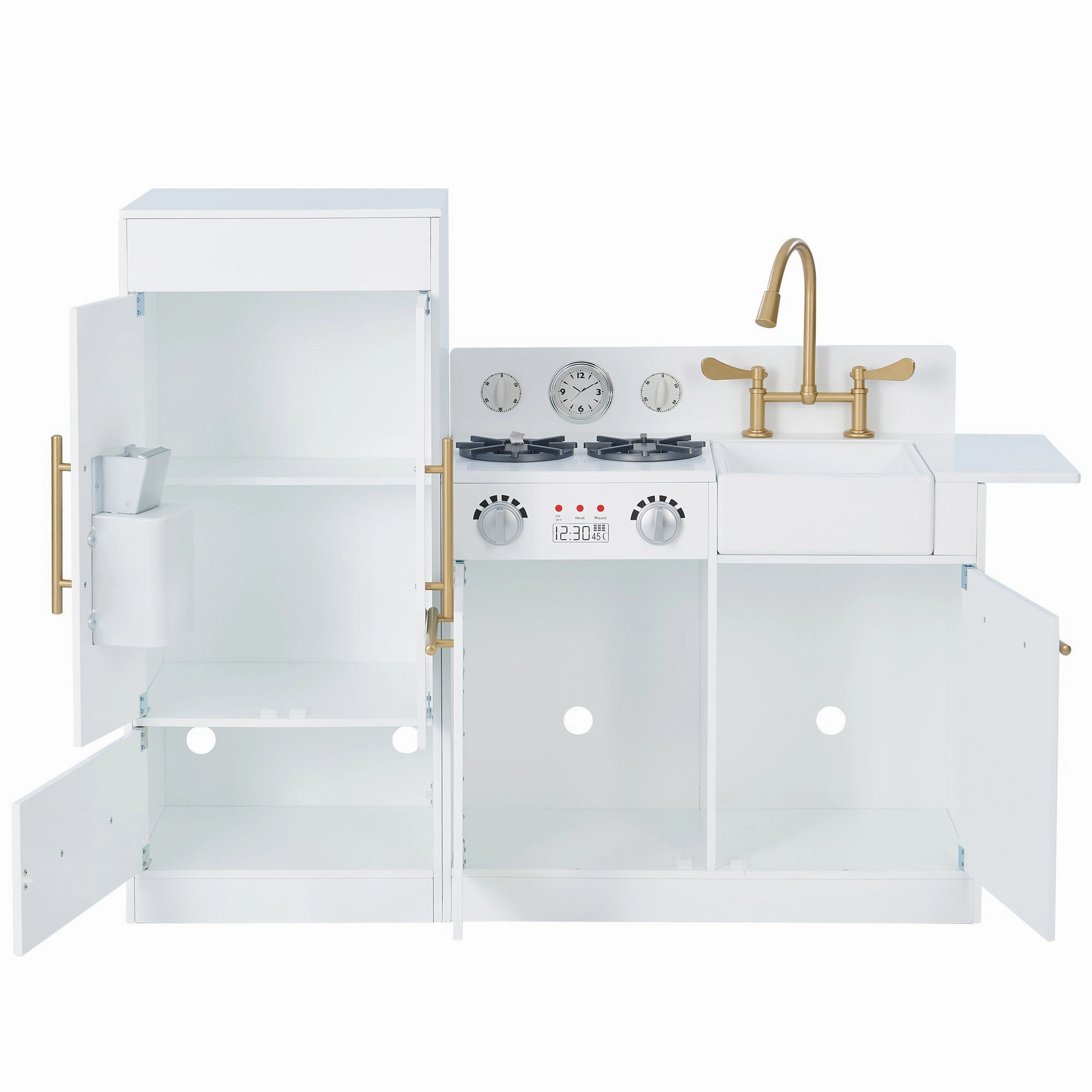 Little Chef Charlotte Modern Play Kitchen, White/gold