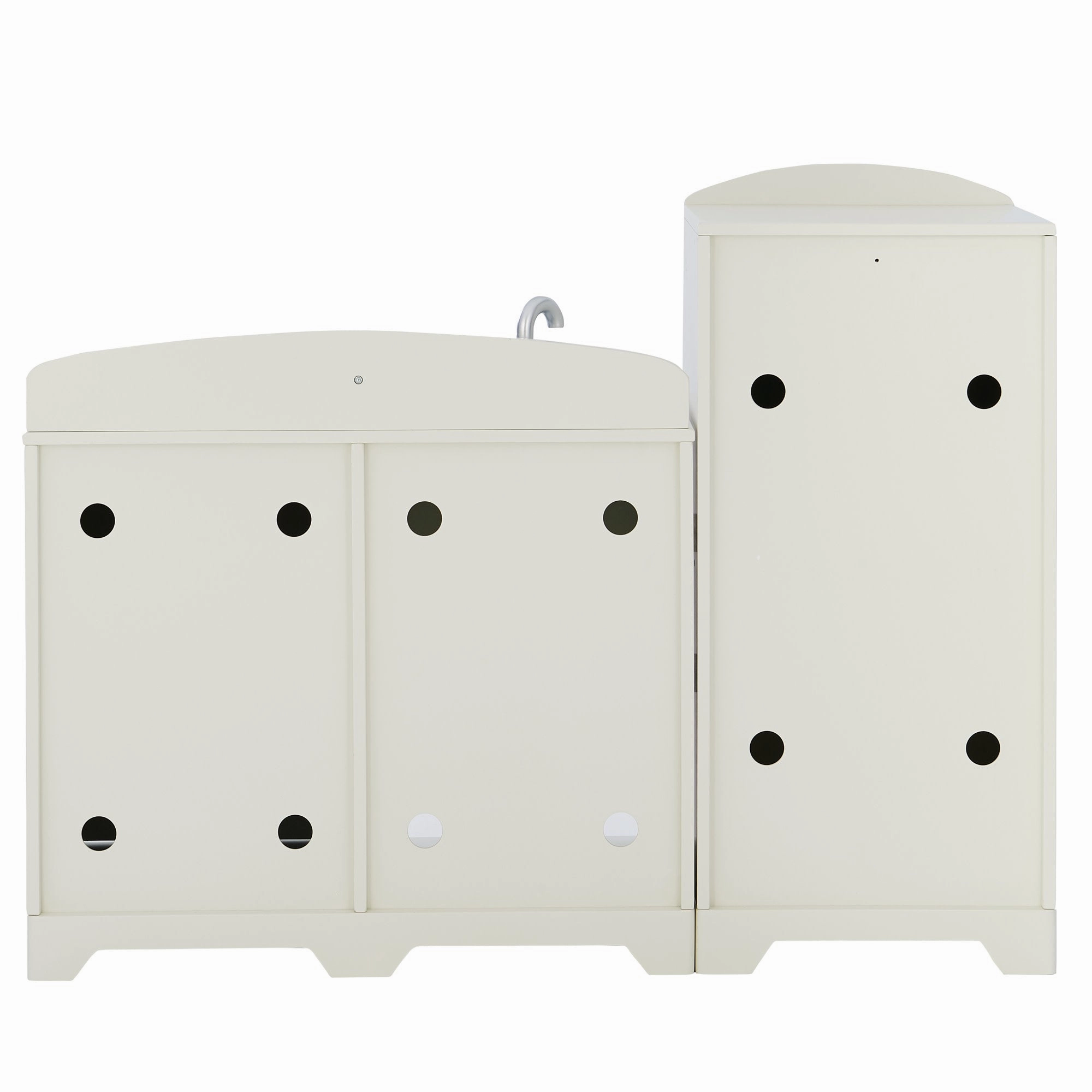 Little Chef Fairfield Retro Kids Kitchen Playset With Refrigerator, Ivory