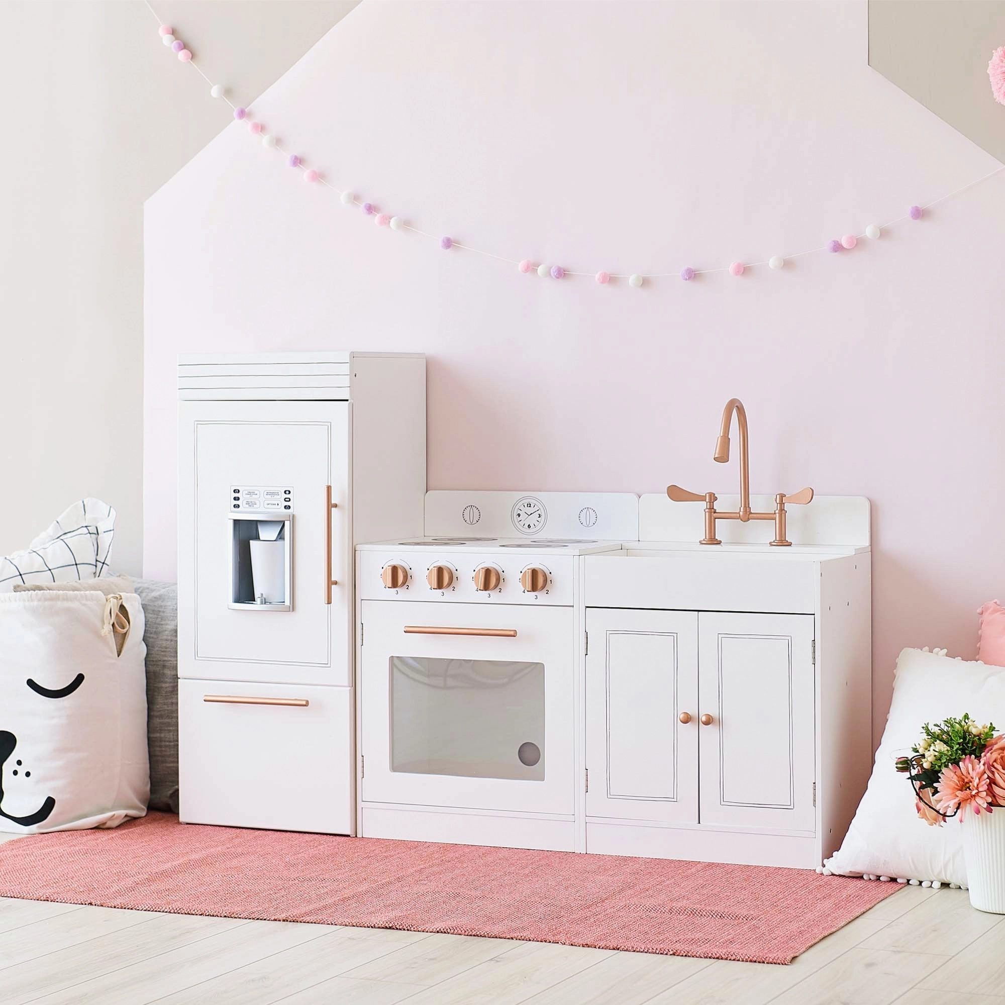 Little Chef Paris Complete Kitchen Playset, White/rose Gold