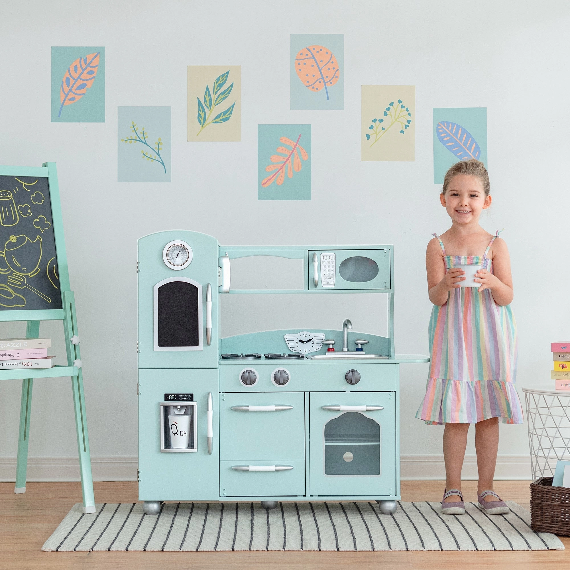 Little Chef Westchester Retro Kids Kitchen Playset, Mint