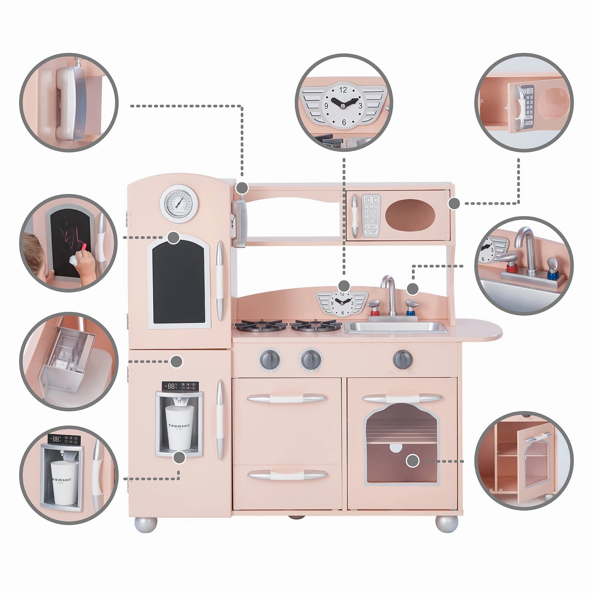 Little Chef Westchester Retro Play Kitchen, Pink