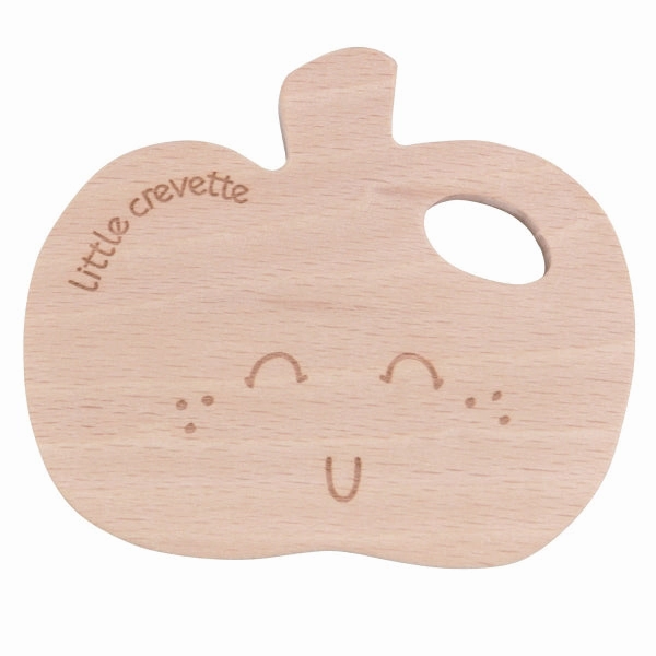 Little Crevette Wooden Teething Ring Pomme D'amour
