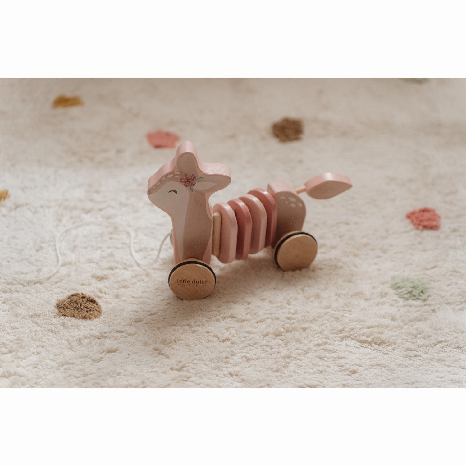 Little Dutch Fairy Garden Pink Pull-Along Animal Rdyr