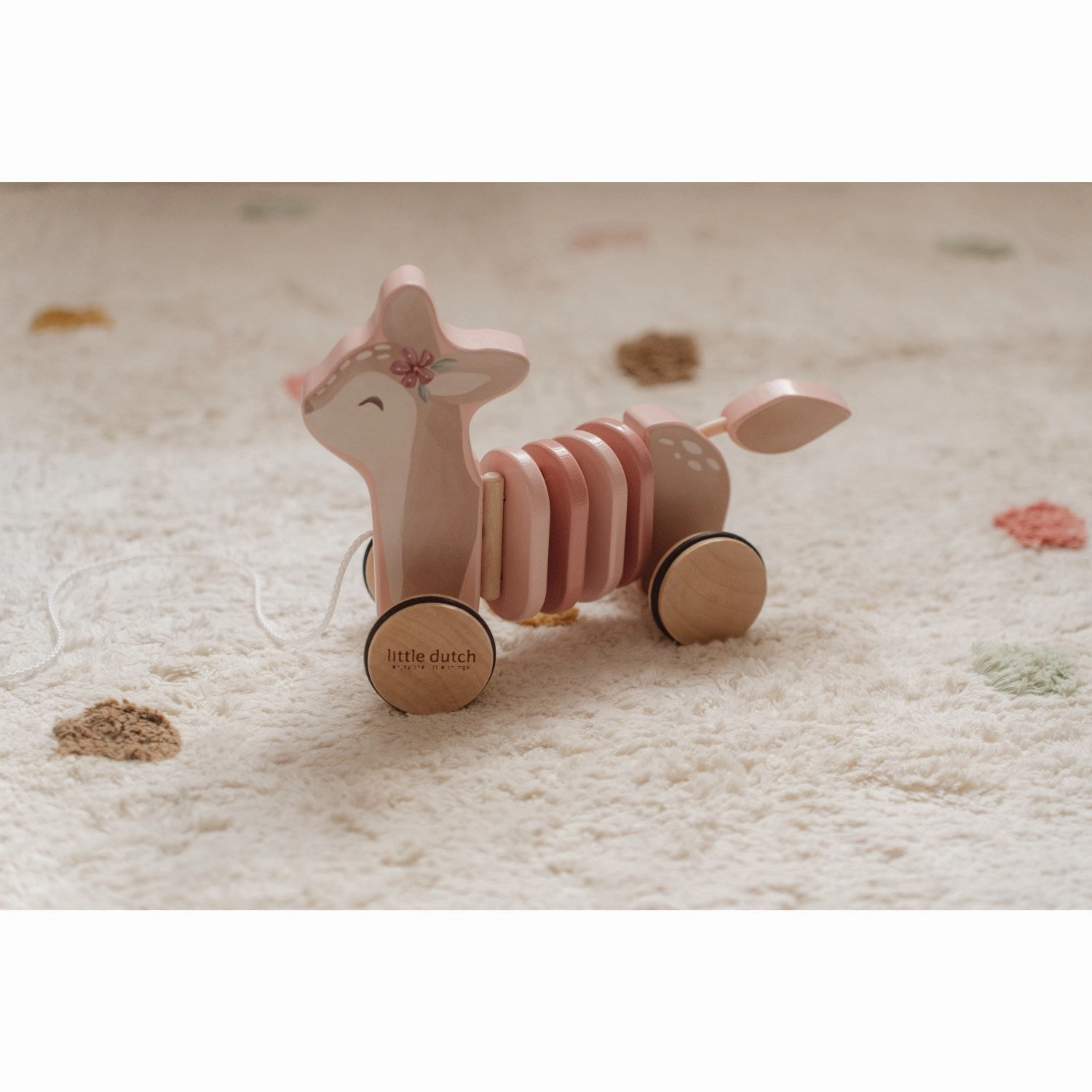 Little Dutch Fairy Garden Pink Pull-Along Animal Rdyr