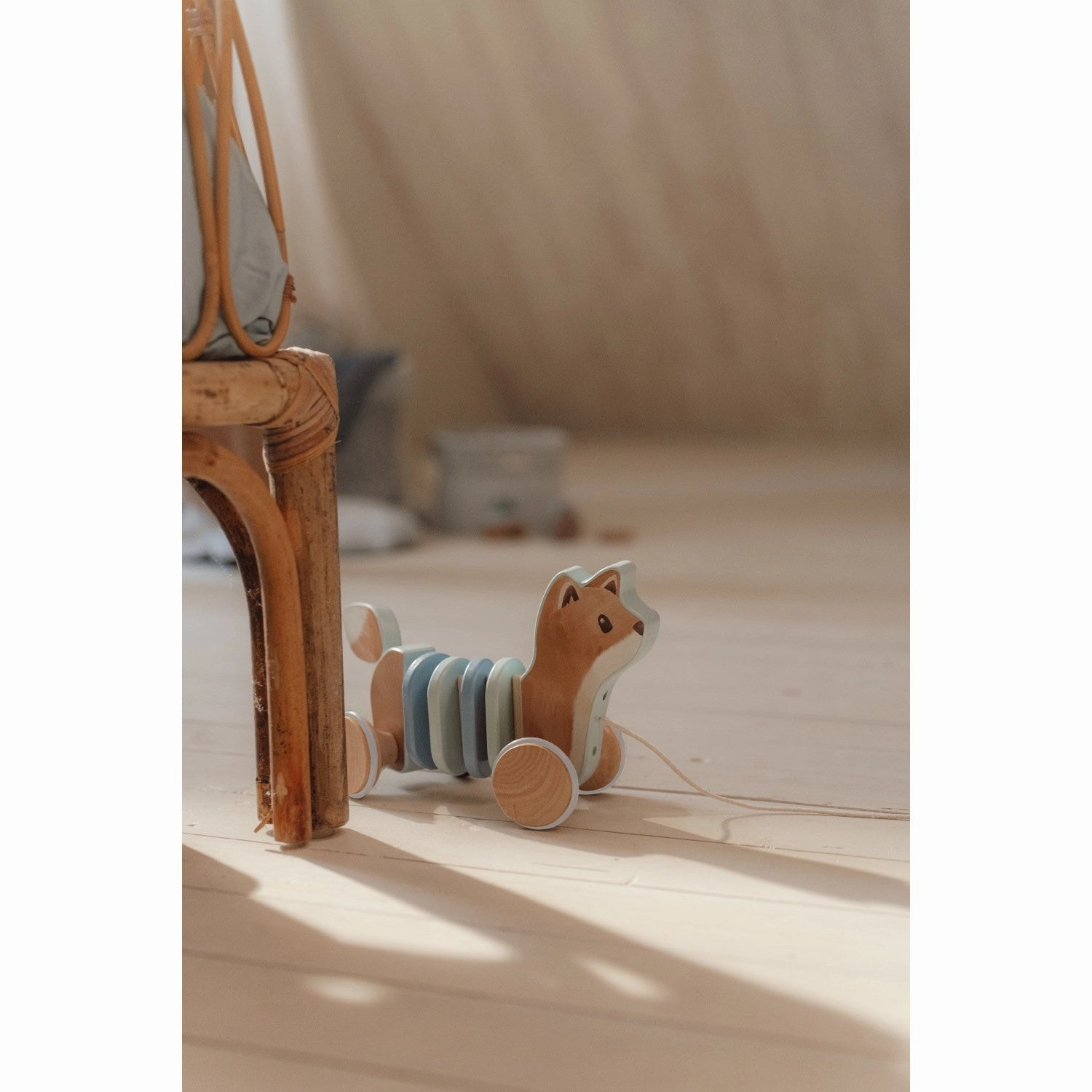 Little Dutch Forest Friends Blue Pull-Along Animal Fox