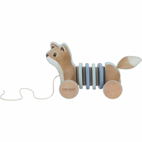 Little Dutch Forest Friends Blue Pull-Along Animal Fox