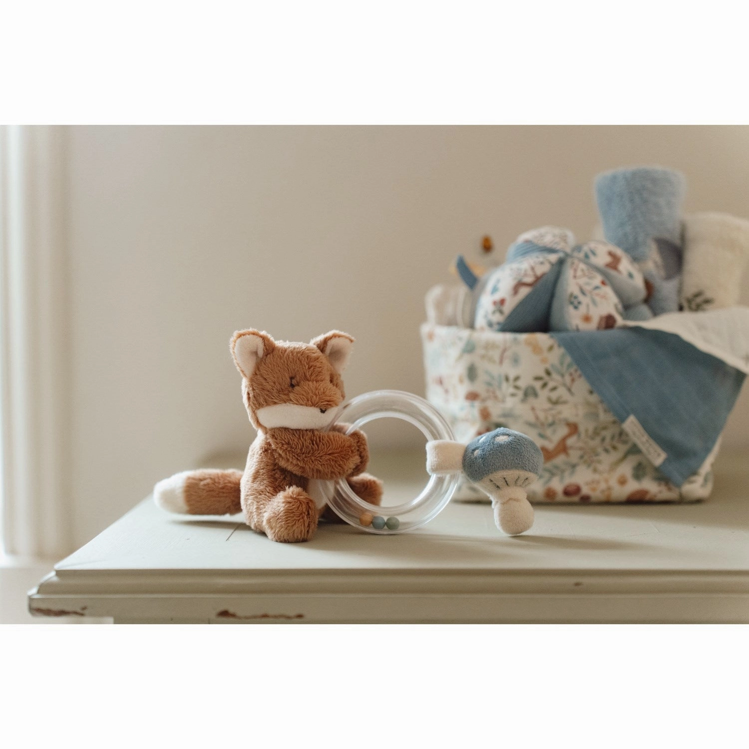 Little Dutch Forest Friends Blue Ring Rattle