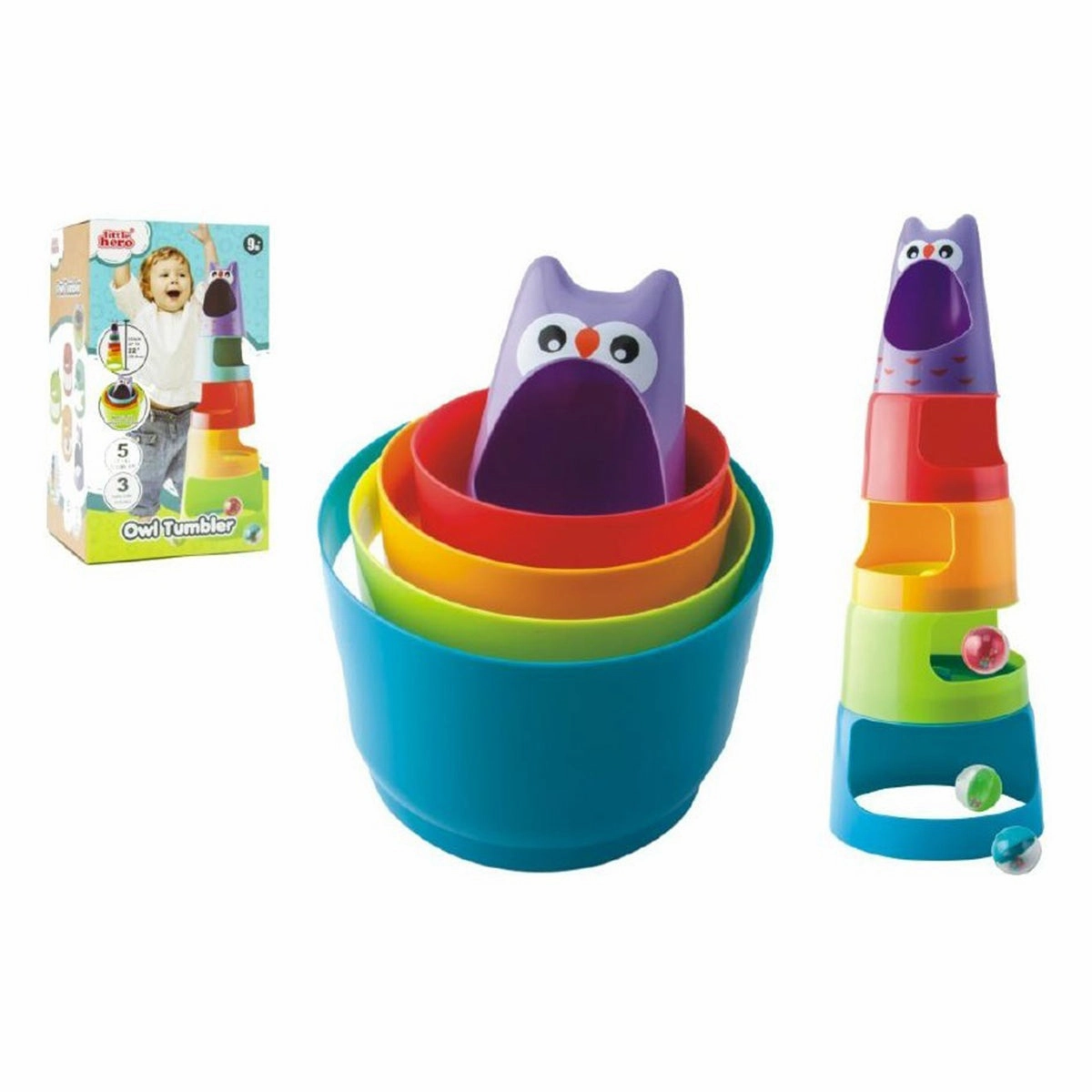 Little Hero Owl Tumbler - Multicolour