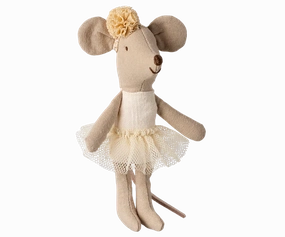 Little Sister Mouse - Ballerina - Off White
