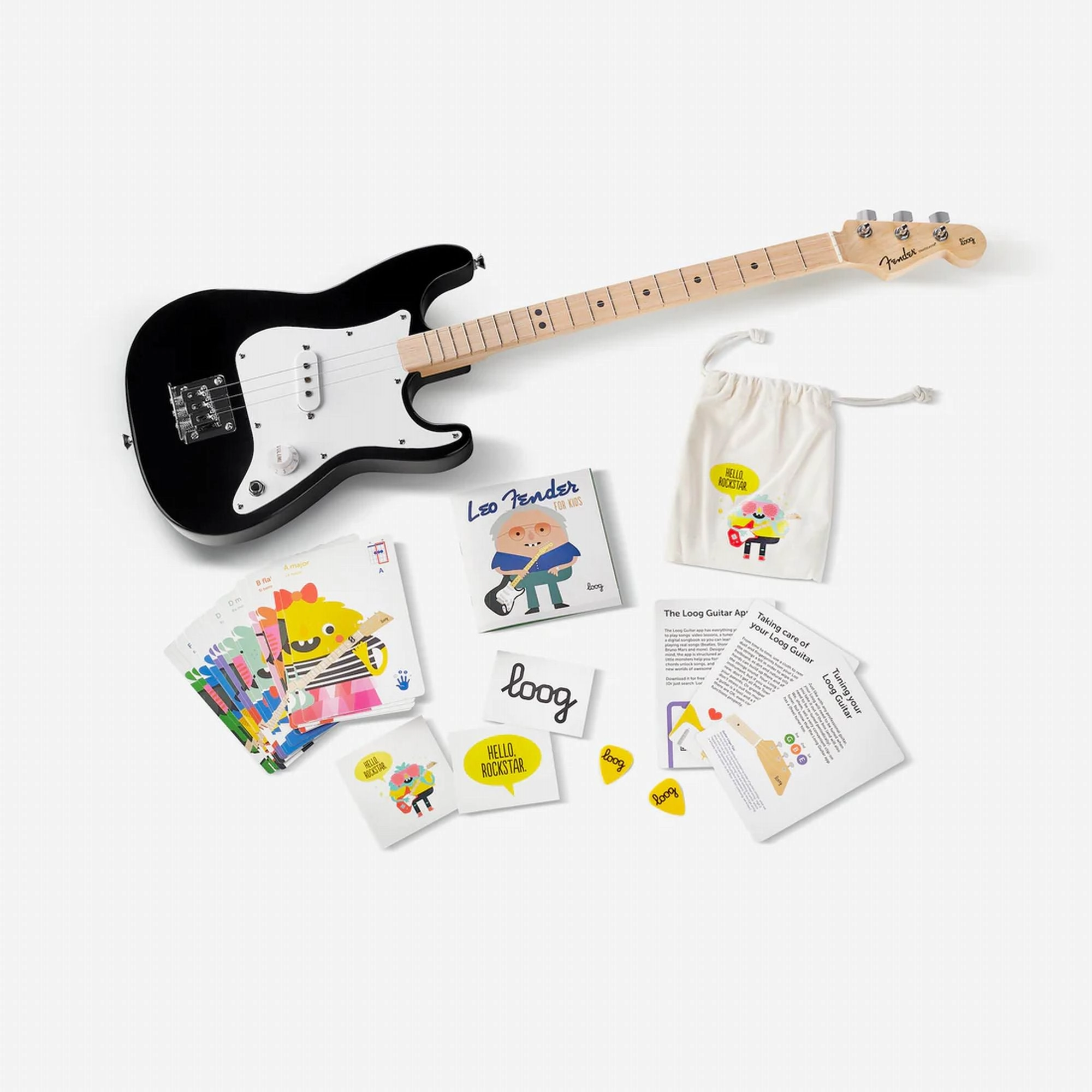 Loog Fender x Loog Stratocaster ?Black