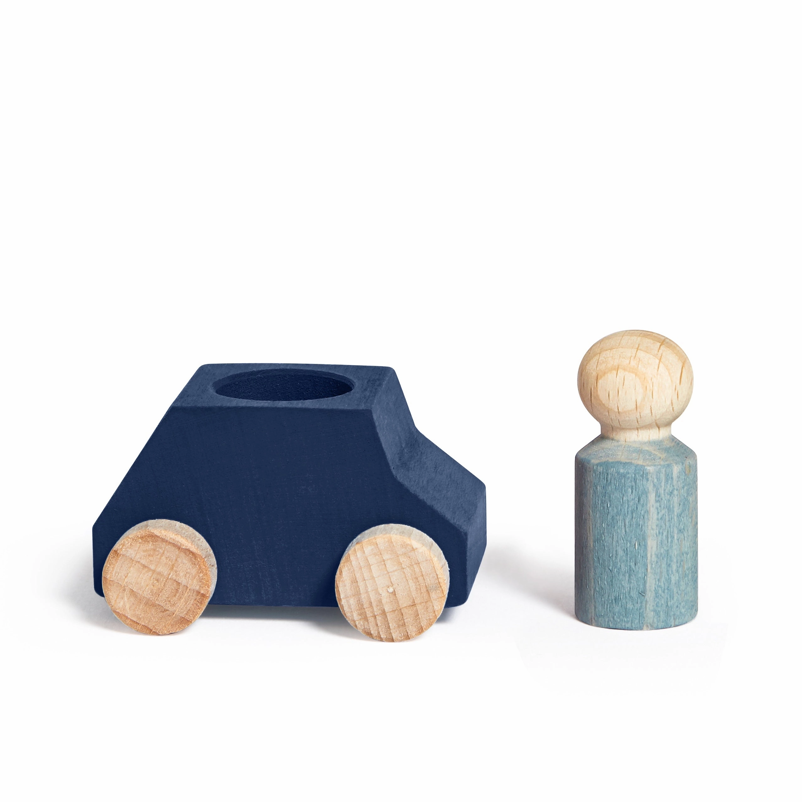 Lubulona Blue Wooden Toy Car