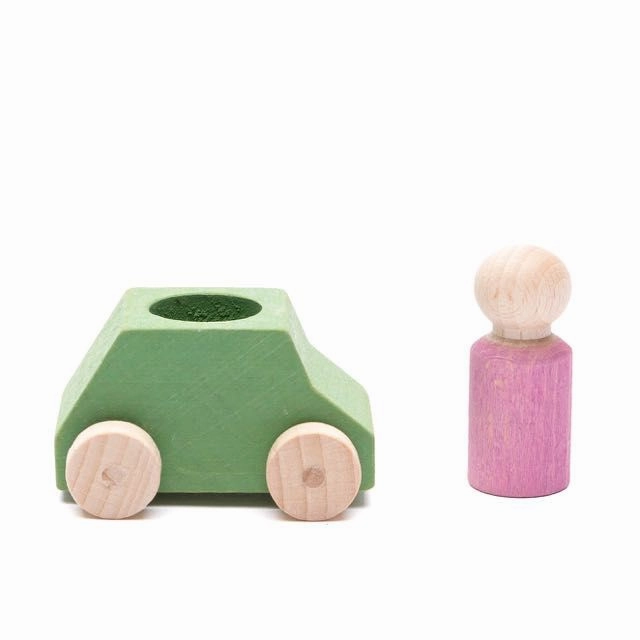 Lubulona Green Wooden Car