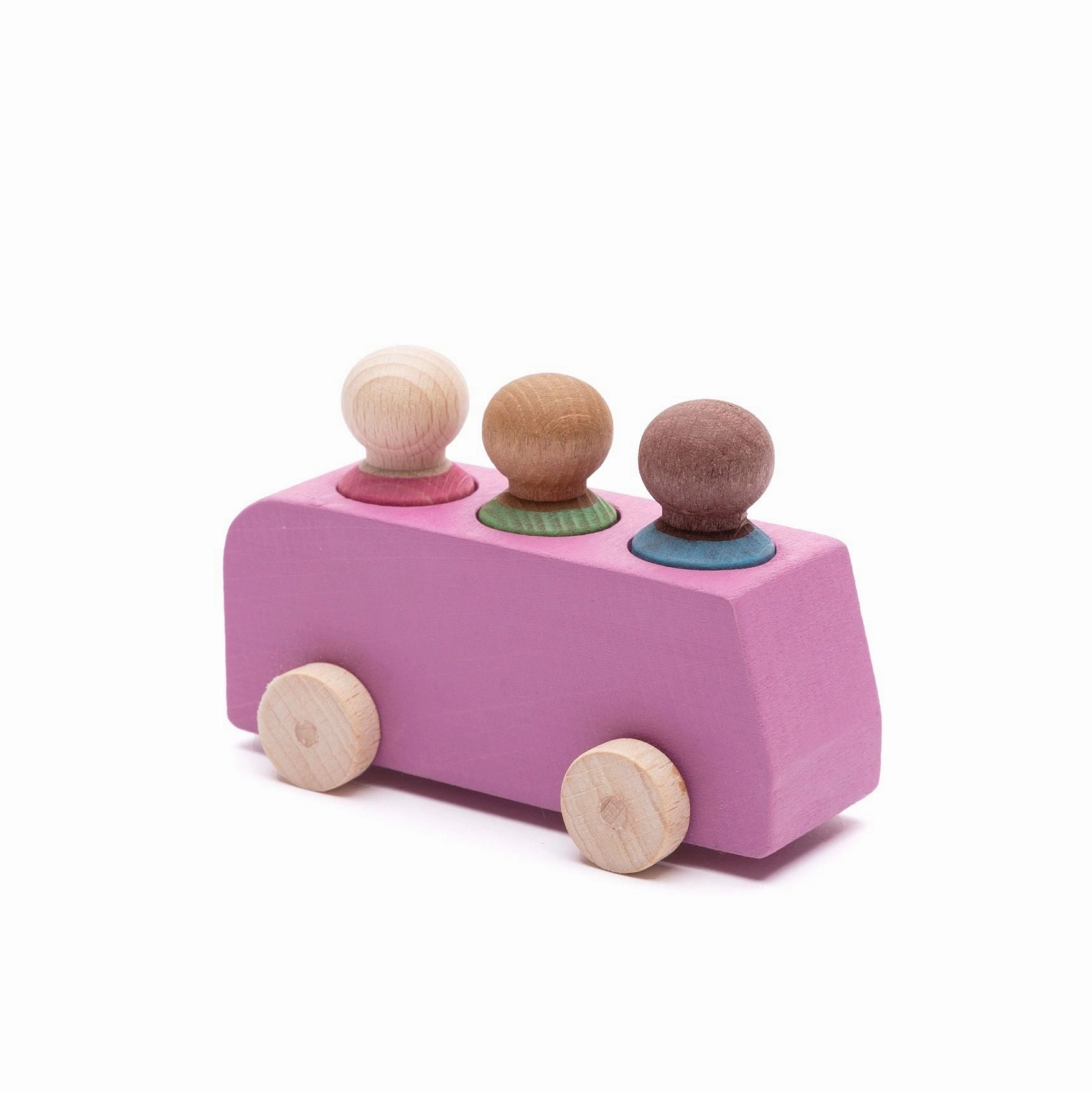 Lubulona Pink Wooden Bus