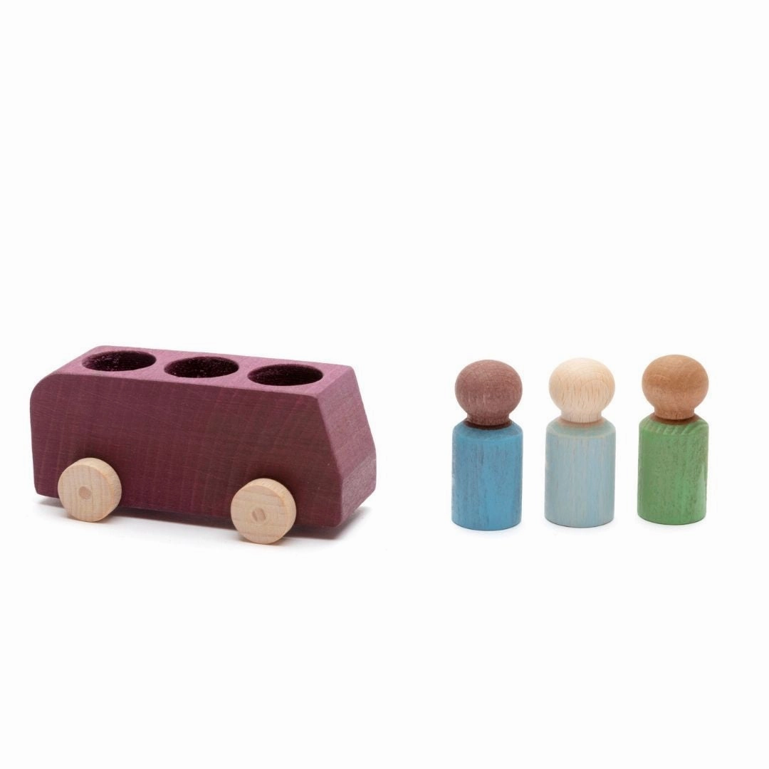 Lubulona Plum Wooden Bus