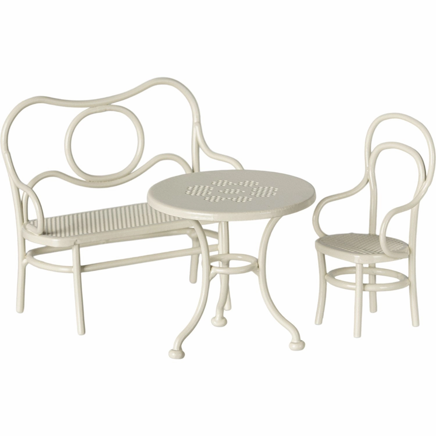 Maileg Caf Set, Mouse, Small - Off White