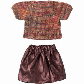 Maileg Skirt And Knitted Blouse, Mum Mouse