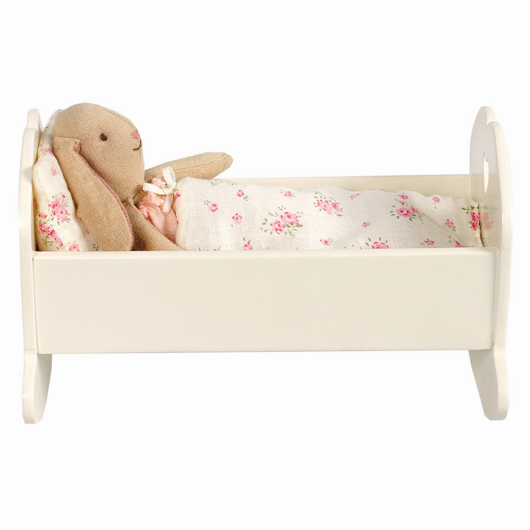 Maileg Small Wooden Cradle White