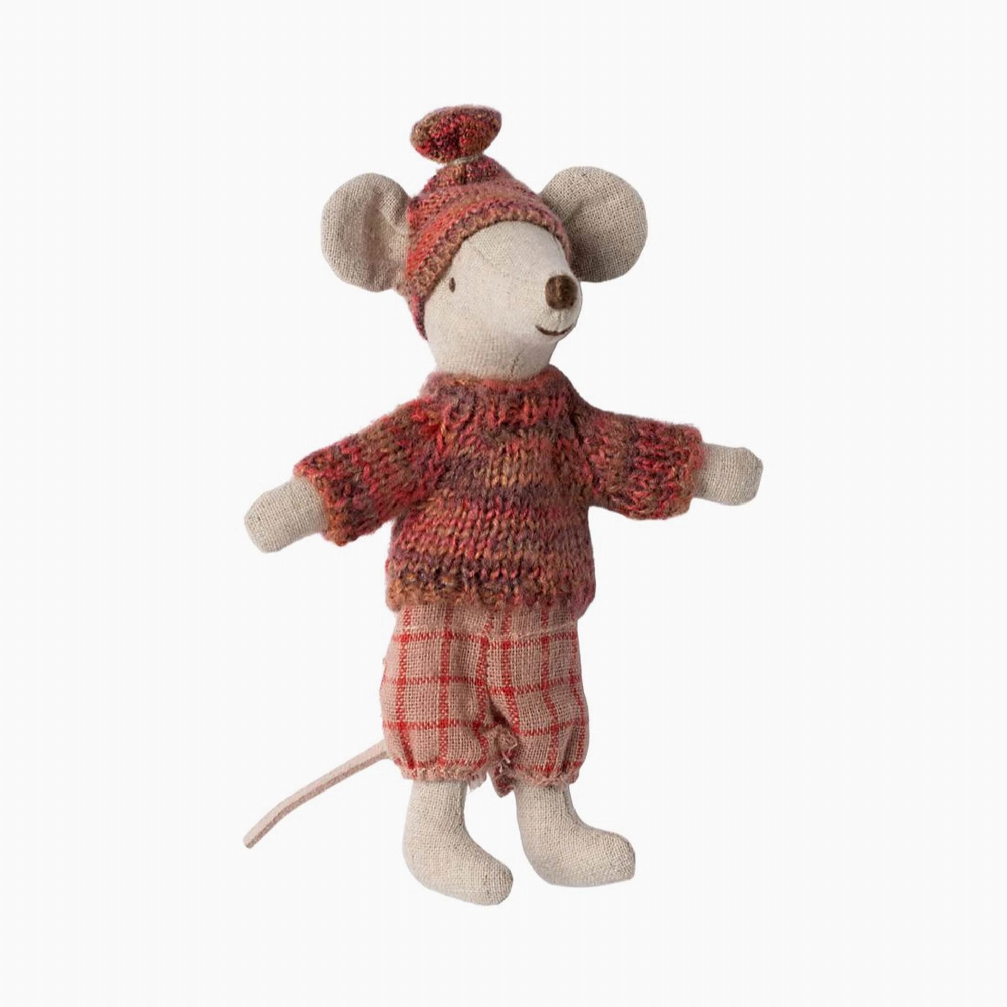 Maileg Winter Mouse With Ski Set, Big Sister ?Rose